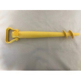 Skėčio pagrindas, įžeminimo varžtas, smėlis, plastikas
