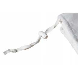 Balta agrotekstilė, apsauginis gaubtas su virvele, 40x50 cm