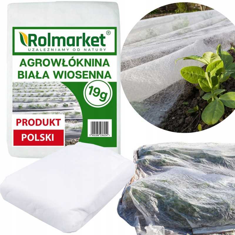 ✨ Lenkiška balta dengianti agrotekstilė 1,6x20m 19g