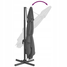 Elegantne rippuv LED-valgustusega vihmavari, antratsiit, 400x300x268 cm