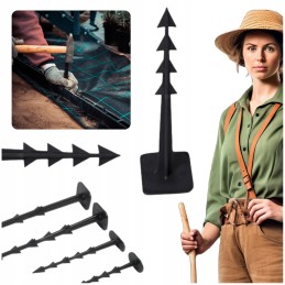 Smeigtukai, inkariniai kaiščiai, 25 cm, agrotekstilė, kurmių tinklelis