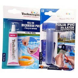 Šlapių klijų taisymo rinkinys PVC baseinams