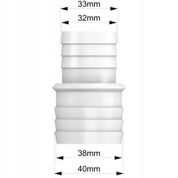Baseino vamzdžio mažinimo jungtis 32-38mm