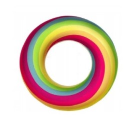 Dr delfinas pripučiamas plaukimo žiedas vaivorykštė xl 80cm
