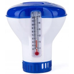 2in1 dozatorius su termometru plūduriuojantis plūduras baseino termometras chloras 20g