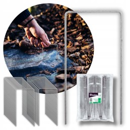 Smeigtukai agrotekstilei tvirtinti agrotekstile ankeriai 3cmx20cm 50vnt metalo u