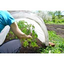 Agrotekstile dengiantis sodo neaustinis audinys 1,1x5m spyruoklinis baltas 17g atsilikimas