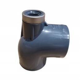 Alkūnė 90 d50 su išėjimu 1 2 pvc u oras kw x kw 50 x 1 2