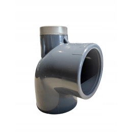 Alkūnė 90 d50 su išėjimu 1 2 pvc u oras kw x kw 50 x 1 2