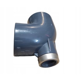 Alkūnė 90 d50 su išėjimu 1 2 pvc u oras kw x kw 50 x 1 2