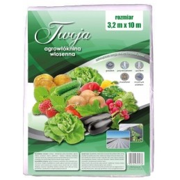 Jūsų balta agrotekstilė 3,2 m x 10 m spyruoklė 17g