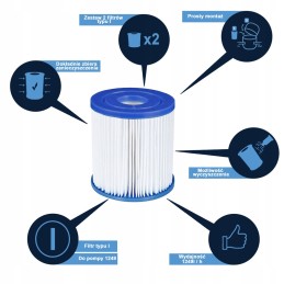 Filtro filtrai 1 tipo ir 58093 siurbliams 2 vnt bestway