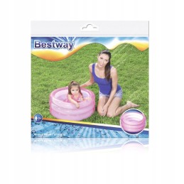 Bestway apvalus pripučiamas baseinas vaikams, rožinis