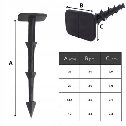 50vnt kaiščiai agrotekstilei 20cm agrotekstilės inkariniai kaiščiai agrotekstilei