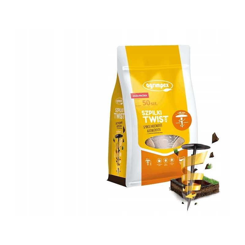 Rudos spalvos sukamieji kaiščiai agrotekstilei tvirtinti, 50 vnt