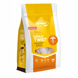 Rudos spalvos sukamieji kaiščiai agrotekstilei tvirtinti, 50 vnt