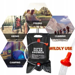 Portable camping solar shower