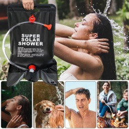 Portable camping solar shower