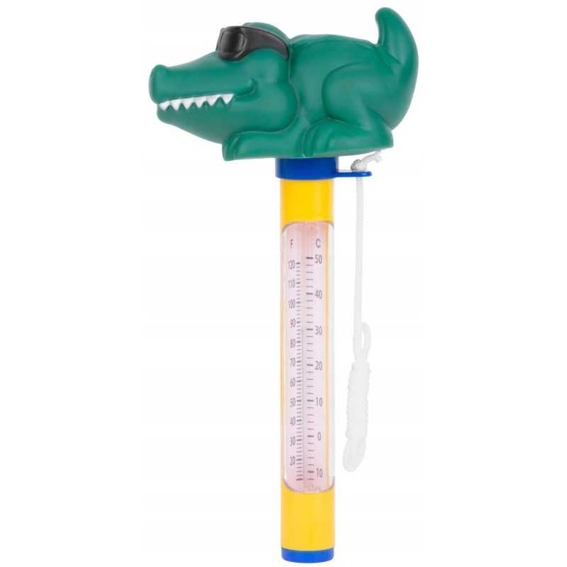 Plaukiojantis krokodilo baseino termometras skirtas vaikų baseino ir vonios vandeniui