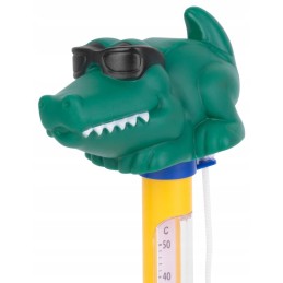 Plaukiojantis krokodilo baseino termometras skirtas vaikų baseino ir vonios vandeniui