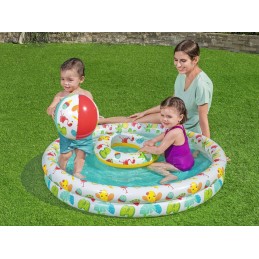 Bestway vaikiškas baseinas, irklavimo baseinas, kamuoliukų ratas, 122 cm