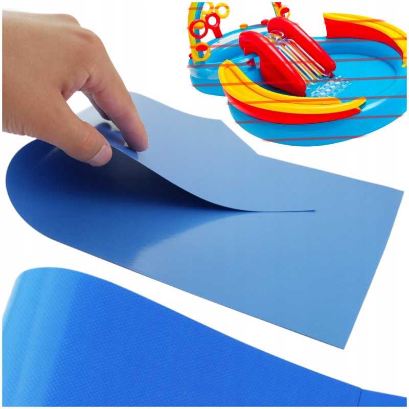 Baseino denis ir PVC čiužinys 50x27cm, šlapias ir sausas klijavimas, mėlynas