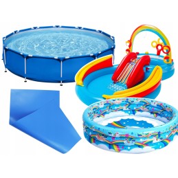 Baseino denis ir PVC čiužinys 50x27cm, šlapias ir sausas klijavimas, mėlynas