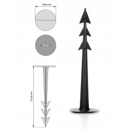 Sodo kaiščiai 125 mm 200 vnt smeigtukai tvirtinimui agri tekstilė