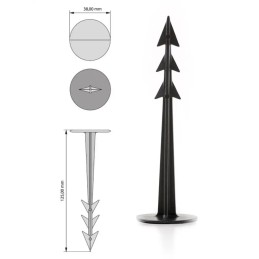 Sodo kaiščiai 125 mm 200 vnt smeigtukai tvirtinimui agri tekstilė