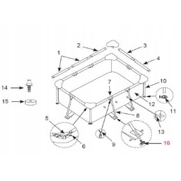 Atvirkštinis šoninės kojos galas 11874 intex