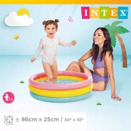Pripučiamas dušo padėklas 3 spalvų 86 x 25 cm intex 58924