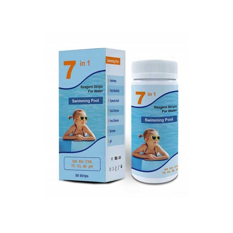 PH testo juostelės baseinui, 50 vnt