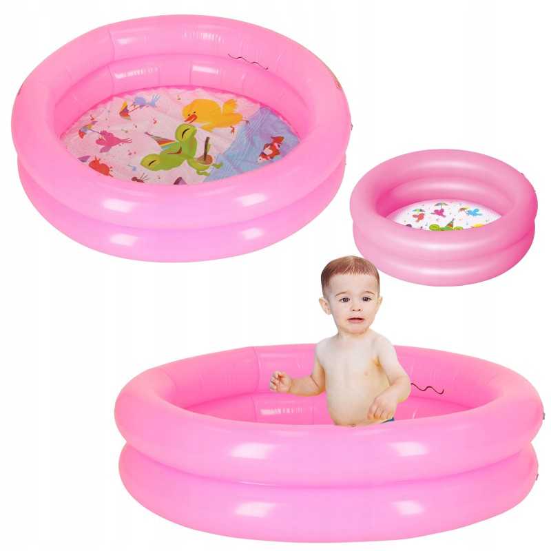 Plaukimo baseinas vaikiškas baseinas vaikams, mažas rožinis, pramogoms plaukti, 61 cm