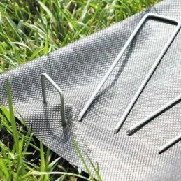 'U' formos cinkuoto metalo kaiščiai, 100 vnt.