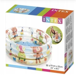 Intex 57106 apvalus pripučiamas baseinas 61 x 22 cm minkštas dugnas