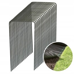 Metaliniai kaiščiai agrotekstilei, u tipas, 100 vnt. geotekstilės tvirtinimo ankeriai