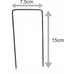Metaliniai kaiščiai agrotekstilei, u tipas, 100 vnt. geotekstilės tvirtinimo ankeriai