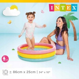 Pripučiamas dušo padėklas 3 spalvų 86 x 25 cm intex 58924