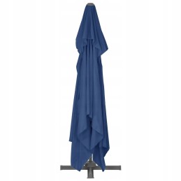 Hanging umbrella with aluminum pole, 4x3 m, blue