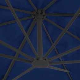 Piekarināms lietussargs ar alumīnija stabu, 4x3 m, zils