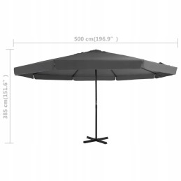 Garden umbrella with portable base, anthracite