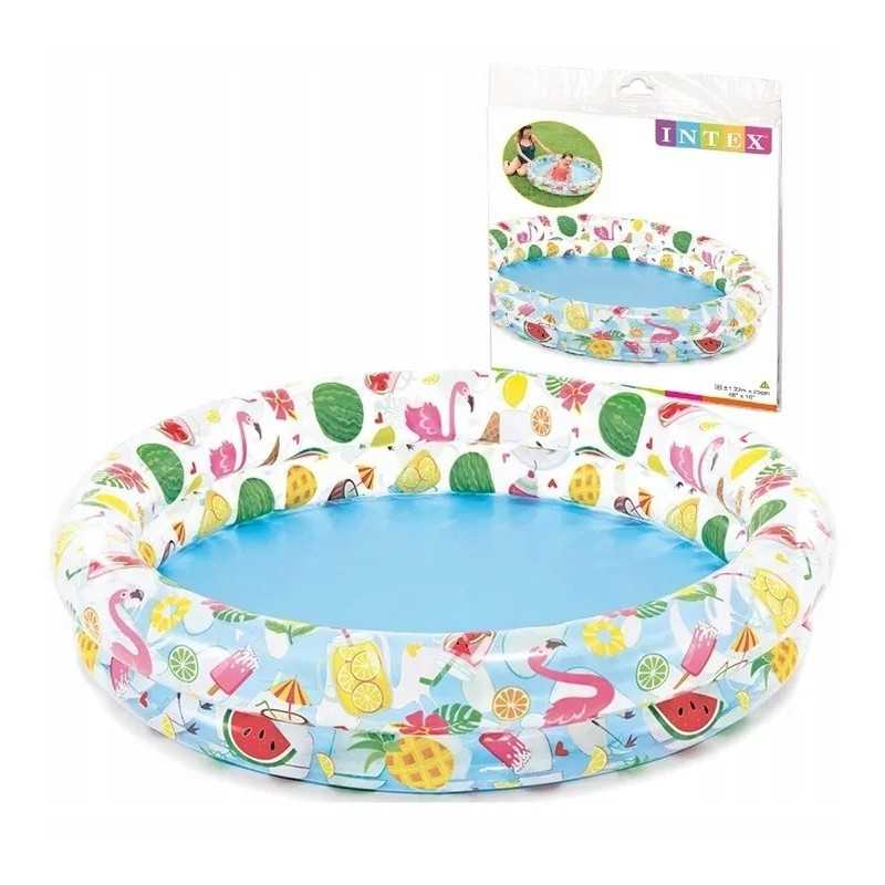 Apvalus pripučiamas baseinas vaikams intex 59421 122 x 122 cm su 2 žiedais