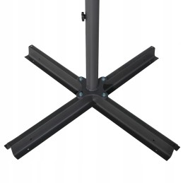 Vidaxl dārza lietussargs uz alumīnija staba, 600 cm, taupe