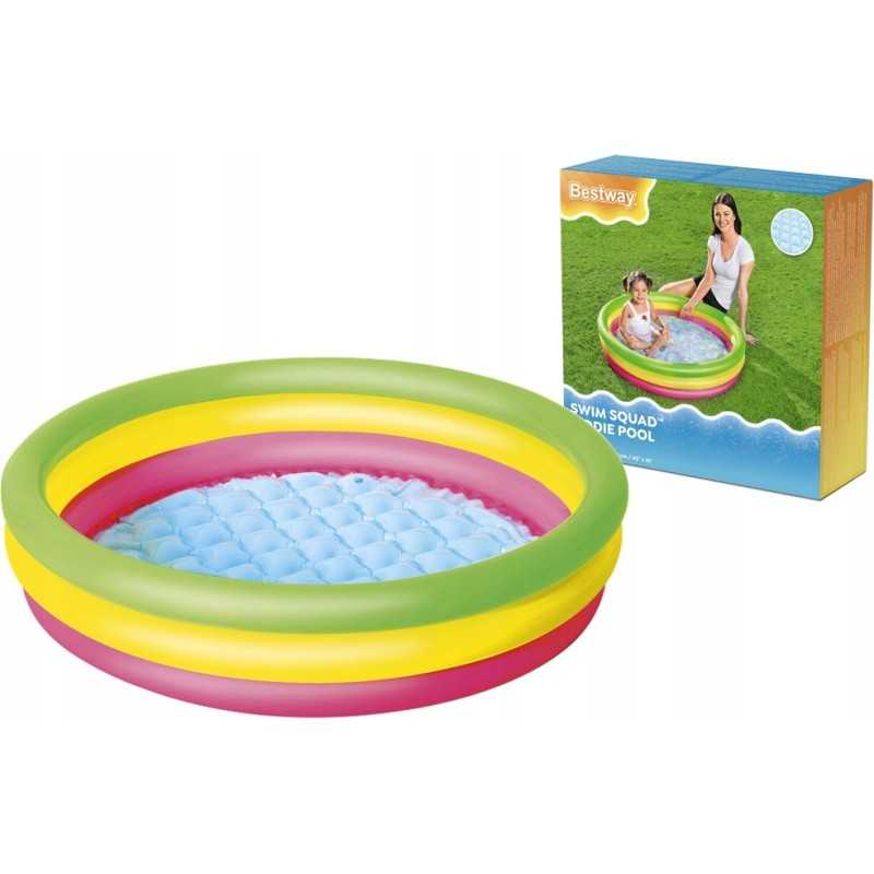 Pripučiamas baseinas, minkštas dugnas, irklavimo baseinas bestway 102 cm 51104