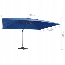 Hanging umbrella uv 400x300x268cm, azure