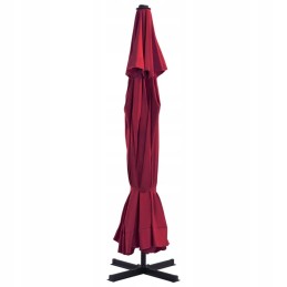Garden umbrella with portable base red