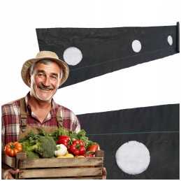 Žemės ūkio audinys, skylutės tujoms, mėlynėms, 60 cm į metrą