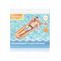 Bestway 44013 pripučiamas paplūdimio čiužinys permatomas oranžinis 1 83 m x 7