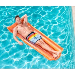 Bestway 44013 pripučiamas paplūdimio čiužinys permatomas oranžinis 1 83 m x 7