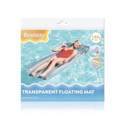 Bestway 44013 pripučiamas paplūdimio čiužinys permatomas pilkas 1 83m x 76cm